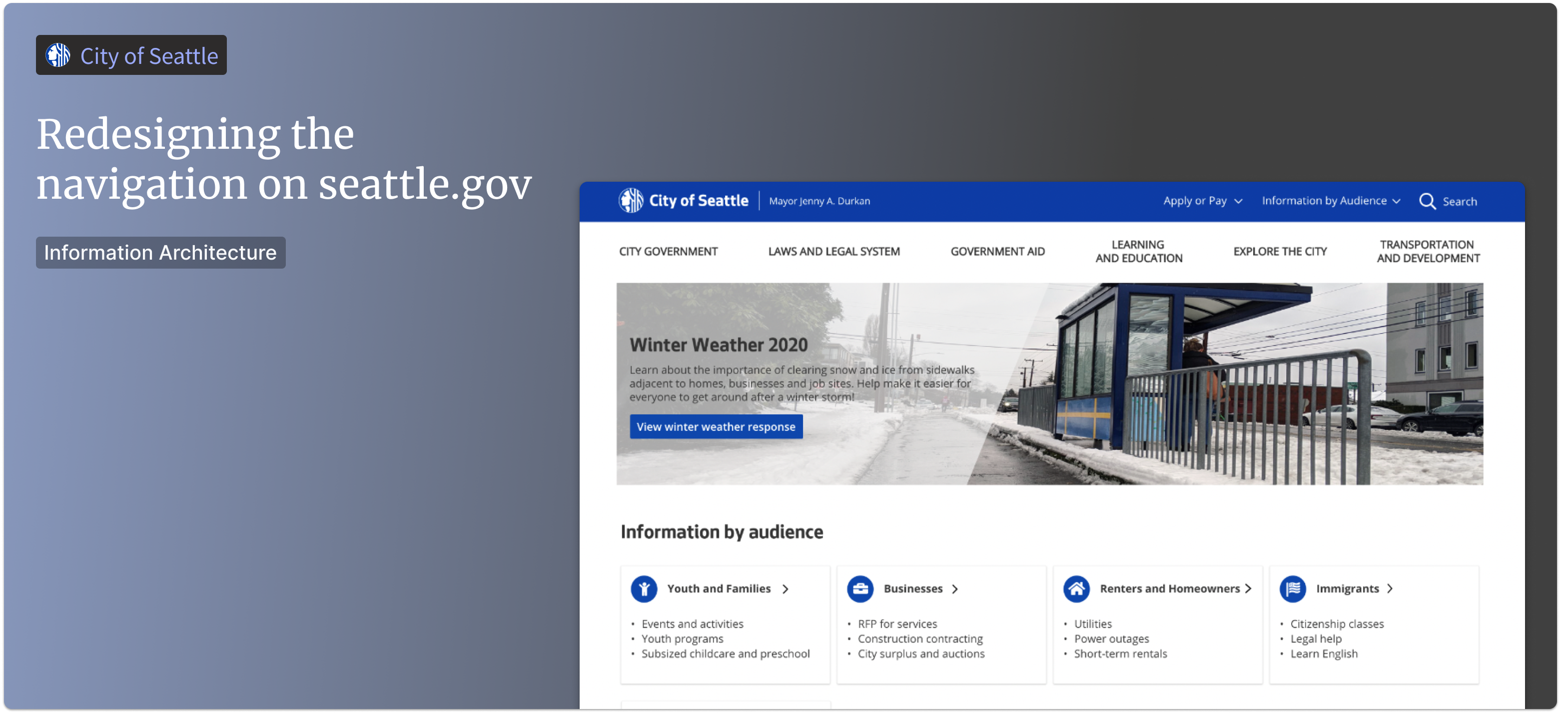 Redesigning the navigation on seattle.gov